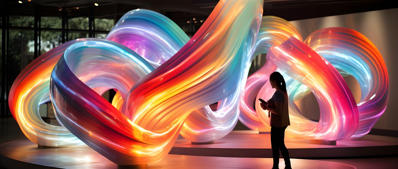 Colorful infinity sculpture