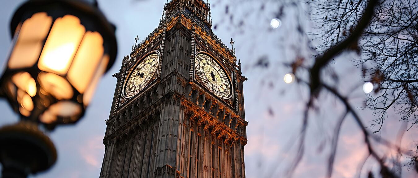 shot of the clock on Big Ben