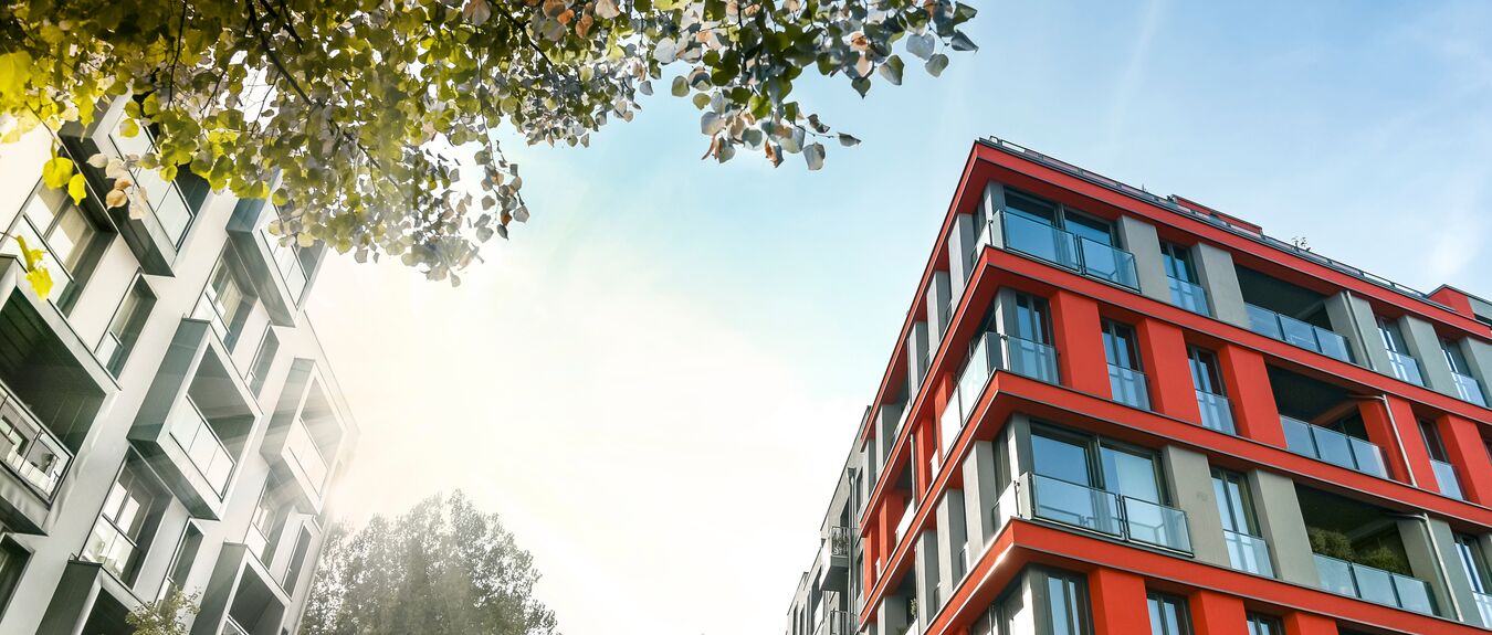 Red apartment building